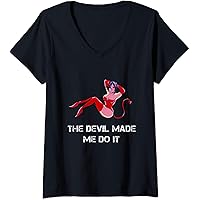 Amazon.com: Womens The Devil Made Me Do It Funny Men Women